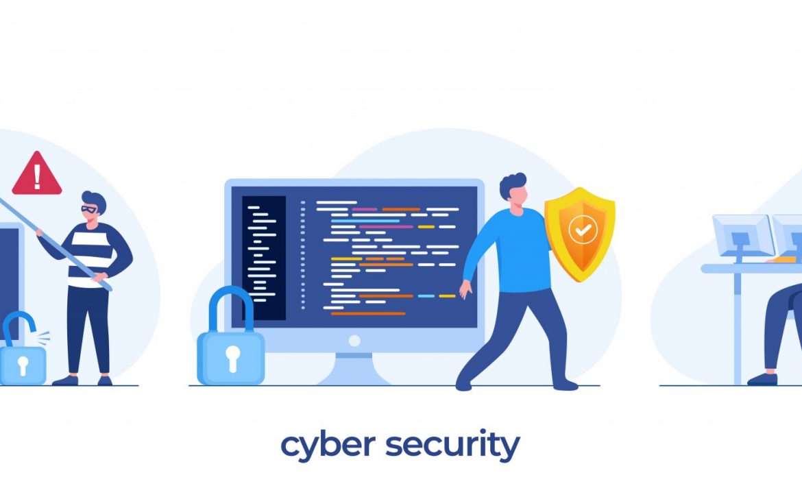 cyber security, Data protection metaphors set. Database, cyber security, control, protection of computer services and electronic information. Vector isolated concept metaphor illustrations banner